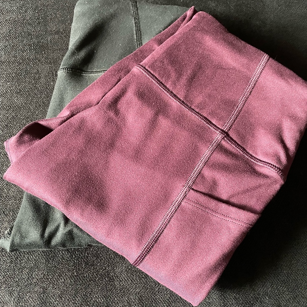 Victoria’s Secret , Black and Deep Plum 2 for 1 Special  High-Waisted Leggings